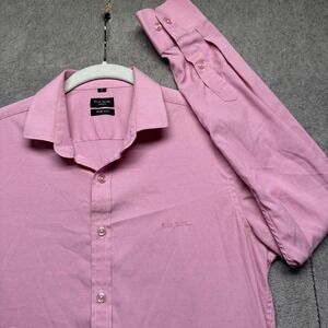 Paul Smith London Men's Pink Slim Fit‎ Button Down Shirt S Mod Preppy Office